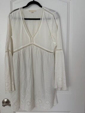 LOVESTITCH eyelet white summer dress bell sleeve